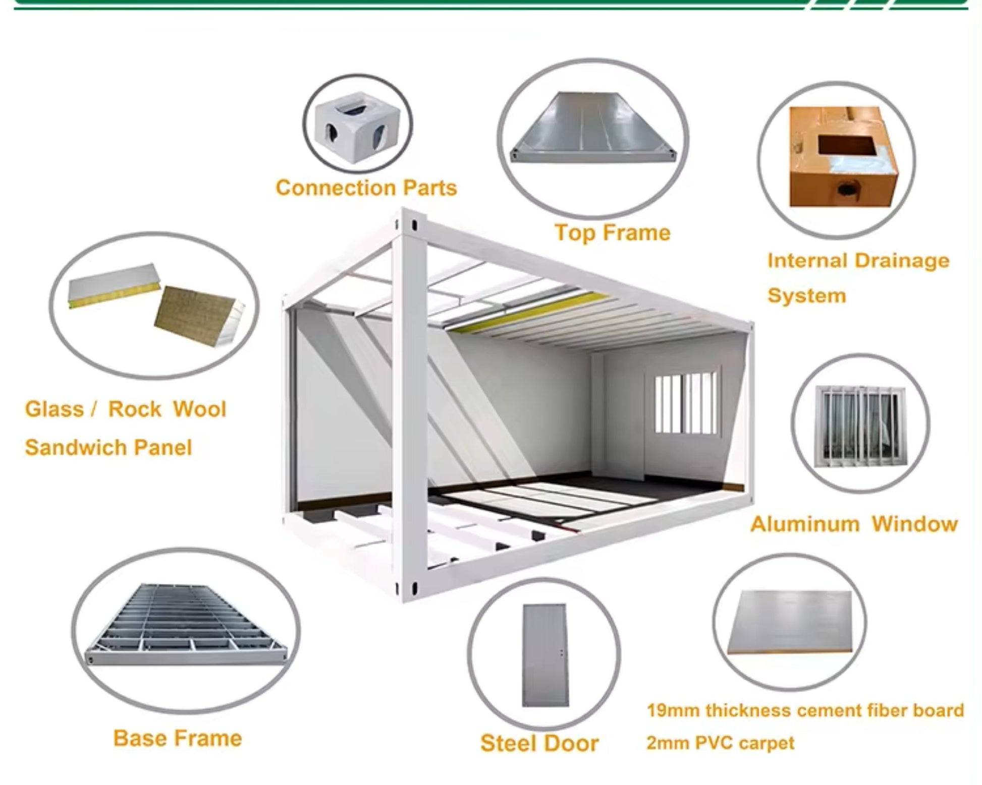 Double story, Fully equipped bathroom, 2 bedrooms prefab container house. 20ft home with stairs - WoodArtSupply