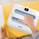 AST&T Heat Press Machine 12" x 10" Portable Easy Heat Press Heat Transfer for T-Shirts and HTV Vinyl Projects (White) AST&T