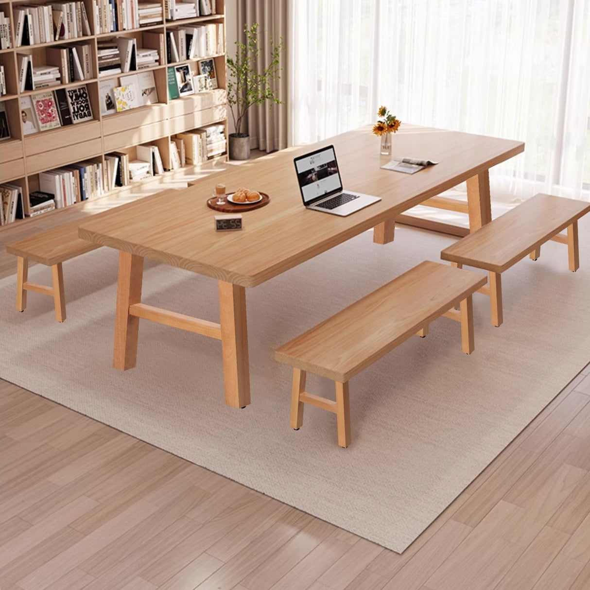 Texphw Wood Table Legs, 16” Heavy Duty Furniture Legs Bench Legs Coffee Desk Legs workbenchs Rustic Industrial Modern Style Dinning Table DIY Leg Set of 2 Texphw