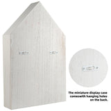 COM4SPORT Wooden Shadow Cubby Box Hanging Figurine Display Shelf White Curio Cabinet Organizer Wall Mounted Display Case Trinket Shelf Miniature Display Shelf for Collectibles (15.7 * 11.8 * 2.75in) COM4SPORT