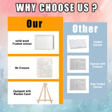 Ausanrl Flowers Framed Paint by Numbers Wooden Easel-Adult Paint by Number Kits on Canvas Framed,Paint by Number Adult,Paint by Numbers with Frame,Gifts and Home Wall Decor 12x16inch Ausanrl