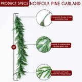 IDEAS BY ACES Real Feel Dense Norfolk Pine Christmas Garland - 68" for $24.99 with Prime delivery. Confirm Your Seller is IDEAS BY ACES to Avoid counterfeits IDEAS BY ACES