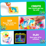 Magic Water Elf Toy Kit, Aqua Fairy Water Gel Kit for Kids with 20 Magic Gel &16 Shape Molds-DIY Elf Kits Make Your Own Water Pets Arts and Crafts for Kids 4-6 7 8 9 10 Year Old Boy Girl Gifts Basytodio