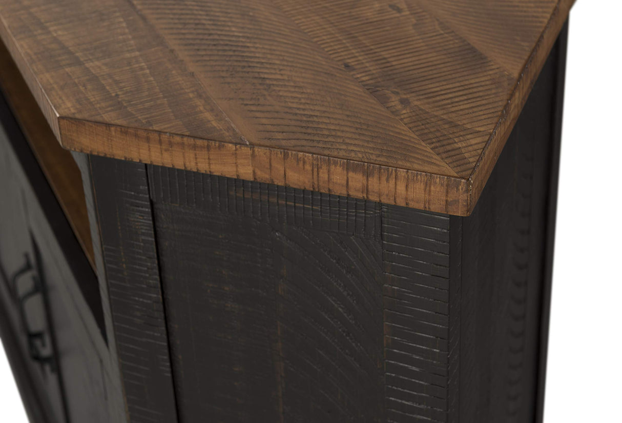 Martin Svensson Home Rustic Corner TV Stand, Antique Black and Honey Tobacco Martin Svensson Home