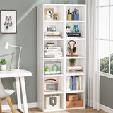 Tribesigns 70.9 Inch Tall Narrow White Bookcase with 6 Tier Cube Shelves for Space-Saving Storage Tribesigns