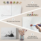 VETEB Paint by Numbers Kit for Adults Beginner Silhouette Shrimp Fishing Boats seas Pictures DIY Framed Painting on Canvas by Numbers Acrylic Oil Painting Home Decor Gifts 16"x20" VETEB