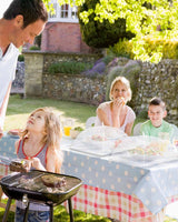 Lauon Large Food Cover,6 Pack Mesh Food Tent,17"x17",White Nylon Covers,Pop-Up Umbrella Screen Tents,Patio Net for Outdoor Camping, Picnics, Parties,BBQ,Collapsible and Reusable Lauon