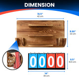 WAKUBON Ping Pong Paddle Holder Wall Mount Storage Rack - Table Tennis Racket Display Accessories Organizer - Holds 6 Paddles and 12 Balls - with Flip Scoreboard WAKUBON