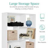 Best Choice Products 3-Tier Mid-Century Modern Wooden Bookcase, 6-Cube Organizer for Nursery, Kids Room, Living Room, w/Removable Back Panels, Pine Legs - White/Brown Best Choice Products