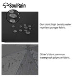 SoulRain 48" Arc Classic Wood Handle Umbrella Auto Open Windproof clear Unbreakable Stick Rain Umbrella (Black) SoulRain