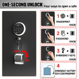 Gun Safe for Rifles and Pistols, 10-15 Large Gun Cabinet Gun Safes for Home Adjustable Rack and Biometric Fingerprint Locking Cabinet, Fireproof, No Assembly Required (11.81"D x 13.78"W x 57.09"H) Notmise