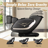 EASPEARL 2025 Massage Chair Full Body,SL-Track Zero Gravity Massage with Heat,APP Control,Airbags,Bluetooth Speaker,12 Auto Modes,3-Row Foot Rollers,Body Scan(Black) EASPEARL