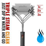 Grillaholics Grill Brush Bristle Free - Safe Grill Cleaning with No Wire Bristles - Professional Heavy Duty Stainless Steel Coils and Scraper - Lifetime Manufacturers Warranty Grillaholics