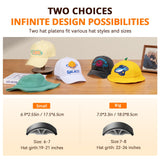 HTVRONT Hat Press Machine - Hat Press Heat Machine for Caps Curved Teflon-Coated Heat Plate, White Hat Heat Press Machine for Caps with Memory Mode and Non-Slip Base for Heat Transfer Vinyl HTVRONT