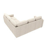 HONBAY Modular Sectional Sleeper Sofa with Pull Out Bed, L Shaped Sectional Couch with Storage Seat, Convertible Sectional Couches for Living Room, Beige HONBAY