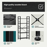 SMUG Book Shelf, 5 Tier Bookshelves Tall Modern Bookcase Shelf Organizer Storage Shelving Unit for Bedroom Living Room and Home Office Black SMUG