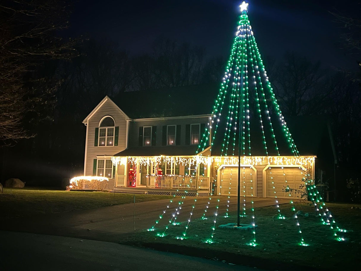 Service First Dreamlight V3 Flagpole Christmas Tree LED Light Kit for use with 20FT to 30FT flagpoles Service First