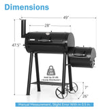 GREEN PARTY Offset Smoker Charcoal Grills with 28-Inch Cook Chamber, Barrel Smoker and Charcoal Grill Combo, 512 Sq. In. Space Barrel Charcoal Smoker Grill for Outdoor BBQ Patio Backyard Cooking GREEN PARTY