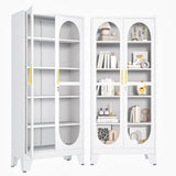 baoliwo Display Cabinet with Glass Door, 71" Tall Storage Cabinet with Adjustable Shelves, Metal Curio Cabinet Multi-Purpose Display Case for Collectibles Bedroom Living Room Office baoliwo