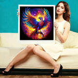JFYHAB Phoenix Diamond Art Kits for Adults,DIY 5D Fire Phoenix Diamond Painting Kits for Beginners, Round Full Drill Diamond Dots Paintings,Diamonds Pictures Gem Art Crafts Home Decor 12x12 inch JFYHAB