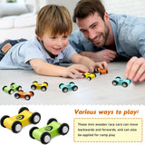 8 Pieces Wooden Mini Car Wood Race Car Kids Wooden Track Colorful Car Ramp Toy Replacement Car Toy Vehicle Play Sets for Toddlers Party Gift Sotiff