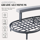 LUXOAK 10 Seats Aluminum Patio Furniture Set, Outdoor Modular Sectional Sofa with 6" Cushions, Curved All-Weather Conversation Set for Modern Backyard, Deck, or Poolside. LUXOAK