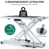 YITAHOME 50" Electric Dog Grooming Table Professional Heavy Duty Pet Grooming Table for Dogs at Home, Aluminium Adjustable Overhead Arm & Tool Organizer, Large Pet Grooming Station White YITAHOME