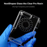 NextShapes Clear Pro 3D Printer Resin, Glass-Like Ultra High Transparency, Non-Yellowing & Non-Brittle, High Precision 405nm UV Curing Resin for LCD/DLP 3D Printing (Clear, 500g) NextShapes