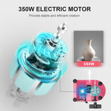 Pottery Wheel Pottery Forming Machine 25CM 350W Electric Pottery Wheel with Foot Pedal DIY Clay Tool Ceramic Machine Work Clay Art Craft (Pink) Homiesetify