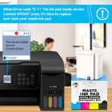 Poschink Waste Ink Pad Replacement for EPSON Ecotank ET-2800 ET-2803 ET-2720 ET-2400 ET-2711 ET-4700 L3110 L3210 L3150 L3250 etc. Printers, Maintenance Box with Extra Sponge Absorbant Poschink