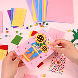 NatuBeau 12 Sets Mothers Day Crafts for Kids, Mother's Day Card Making Kits, DIY Flower Craft Handmade Greeting Card with Envelopes for Classroom Home Kindergarten Activities NatuBeau