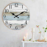 HYLANDA Wall Clock, Silent Non Ticking Wall Clocks Battery Operated, Rustic Wooden Clocks Decorative for Kitchen, Bathroom, Bedroom, Living Room, (8 Inch) HYLANDA