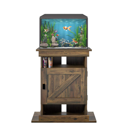 Flipper Farmington Aquarium Stand, Rustic - WoodArtSupply