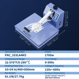 16x24 Heat Press, Digital Professional Sublimation Machine, Fast Heating, Industrial Quality with Adjustable Pressure Industrial Digital Heat Press Machine Sublimation for T-Shirt, Blue ExploreHorizon
