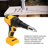 Garosa Cordless Rivet Tool 3.2‑4.8mm 20V Brushless Electric Rivet Gun Automatic Rivet Gun Rivet Insert Installation Tool with LED Light for DCB206 DCB207 DCB208 Battery Garosa