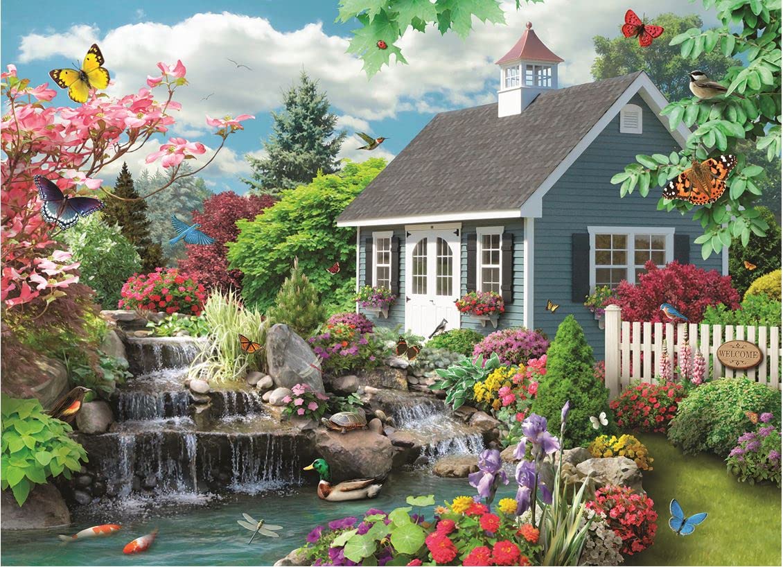 Bits and Pieces – 3000 Piece Jigsaw Puzzle for Adults – Dream Landscape - Spring Scene Jigsaw Puzzle by Artist Alan Giana, Completed Puzzle Size: 32" x 45" Bits and Pieces