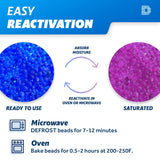 Dry & Dry [2 LBS] Blue Indicating Silica Gel Beads Desiccants (Industry Standard 3-5 mm) - Reusable Desiccant Beads Silica Beads(Blue to Pink) Dry & Dry
