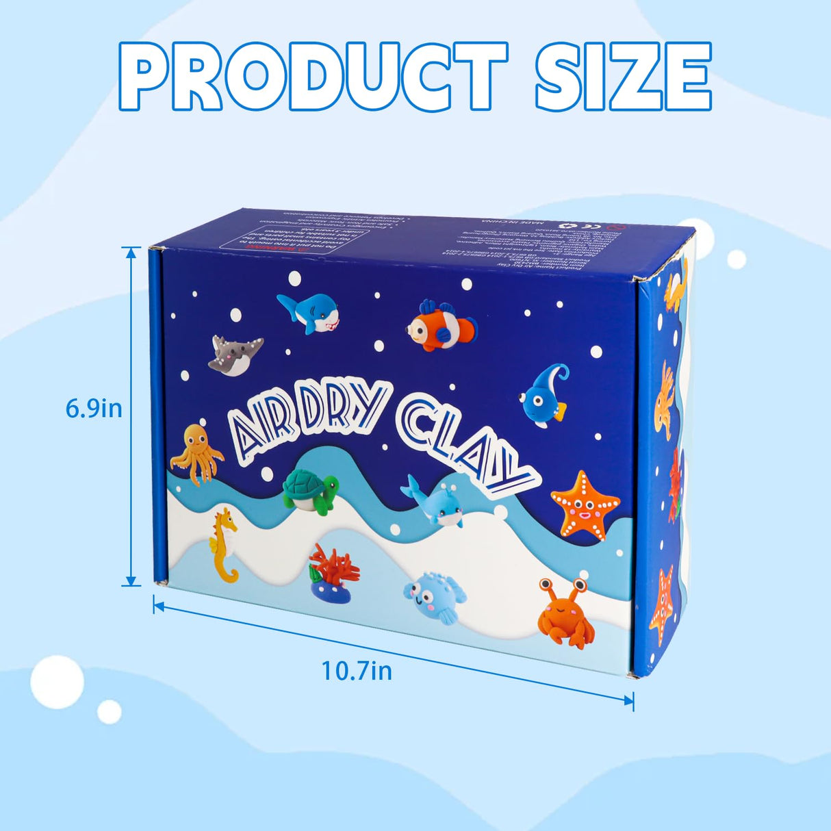 Air Dry Clay Kits - Modeling Clay for Kids,Ultra Light & Soft,Safe & Non-Toxic,DIY Air Dry Clays Kit with Sculpting Tools and Tutorials,DIY Undersea Adventure Gift Toys for Boys Girls,Age 3+ LULEEYANG