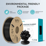 SUNLU PLA+ Filament 1.75mm, 3D Printer Filament 1.75mm ±0.02mm, PLA Plus Fit Most FDM 3D Printer, 1KG Cardboard Spool. (Black) SUNLU