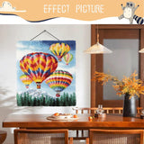 EMISTEM Latch Hook Kits for Adults - DIY Latch Hook Rug Kits for Kids, Crochet Kit for Beginners, Rug Making Kits with Printed Canvas, Gift Packaging.(Colorful Hot Air Balloons, 20x15) EMISTEM