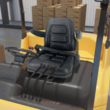 YILIKISS Universal Adjustable Forklift Seat with Safety Belt and Armrest,Adjustable Backrest Tractor Seat Replacement for Tractor Excavator, Skid Loader, Backhoe Dozer Telehandler YILIKISS