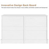 EPHEX 6 Drawer Dresser, Black Chest of Drawers, Storage Tower Clothes Organizer Closet, Double Dresser for Bedroom, Living Room, Entryway, 51.6''H x 15.7''W x 29.3''H White EPHEX