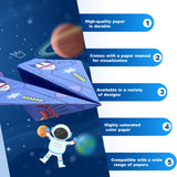 Vodolo Paper Airplane Kits with 16 Classic Designs,32 Sheets Paper Planes Origami Kit for Kids Ages 5-12,Airplane Gifts for Boys and Girls Vodolo