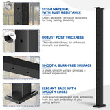 Gyykzz 36" Cable Railing Post, 4 Pack Flat Top Level Drilled Line Post with Cable Grommet, Stainless Steel Black Powder Coated Finish Handrail Post, Heavy-Duty Wire Railing Post for Wood/Concrete Deck Gyykzz