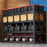 PMKES 62" W Garage Shelving Heavy Duty, 4 Tier Garage Shelves, 27" D Adjustable Storage Shelving Unit, Commercial Metal Shelf for Warehouse, Pantry, School, Shop, 62" Wx27 Dx62 H PMKES