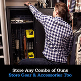 SecureIt Agile Model 52 - Modular Fast Access Gun Safe. Easy delivery via UPS, Ships Flat, assembles Anywhere. New Biometric Keypad for Convenience. Larger Buttons for Fast Access Ease. SecureIt