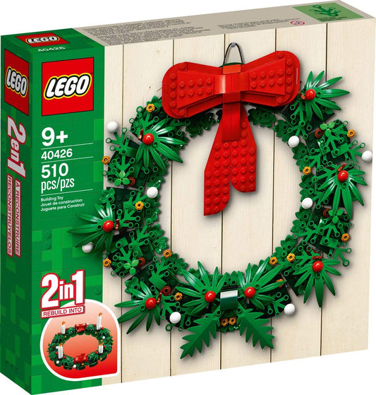 LEGO Iconic Christmas 2-in-1 Wreath with Big Red Bow and Advent 40426