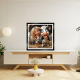 EOBROMD Diamond Art Kits for Adults, DIY Funny Cow Diamond Art Painting Kits for Adults Beginners, 5D Full Drill Diamond Dots with Diamond Gem Art and Crafts for Home Wall Decor 12x12inch EOBROMD