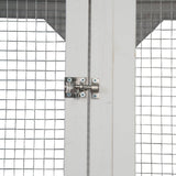 Catio Outdoor Wooden Cat Enclosure, 71" Outdoor Cat House Weatherproof Asphalt Roof, Large Solid Wood Cat Cage with 5 Jumping Platforms & 2 Napping Houses, Walk-in Cat Kennel Condo Shelter White ShiningLove