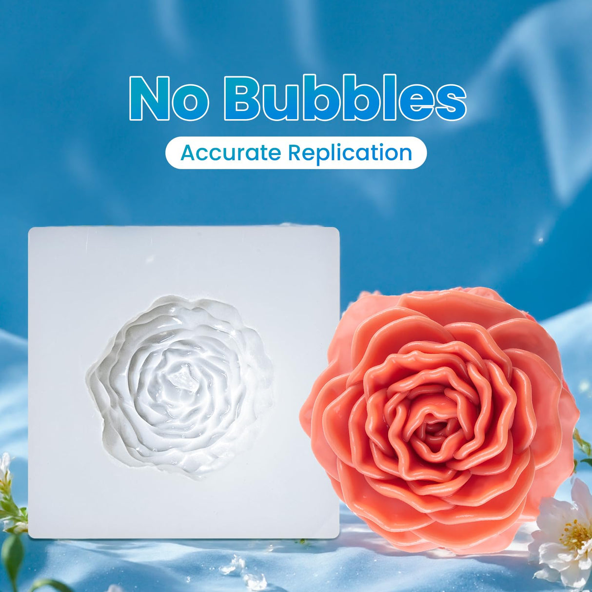 LET'S RESIN Silicone Mold Making Kit 72oz, 20A Non-Toxic Platinum Silicone Rubber for Mold Maker, Beginners, Ideal Liquid Silicone for Casting Resin, 3D Molds, 1:1 Mixing by Weight, Translucent LET'S RESIN